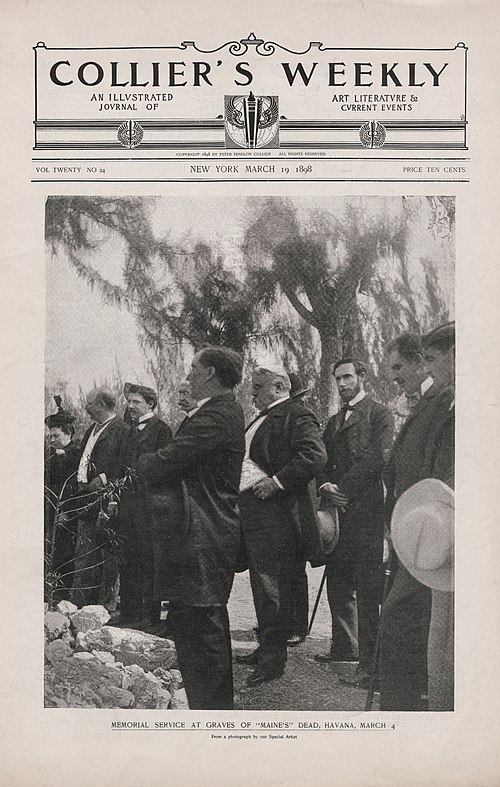 Photography by Jimmy Hare on the cover of the March 19, 1898 issue of Collier's Weekly