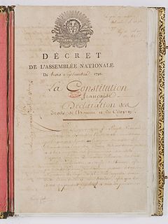 French Constitution of 1791 constitution