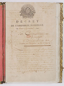 Constitution de 1791. Page 1 - Archives Nationales - AE-I-10-1