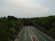 Approaching the tunnel from the west. Conwy Road Tunnel - geograph.org.uk - 69955.jpg