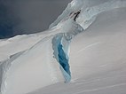 Partly open crevasse in Tangra Mountains, Antarctica, December 2004