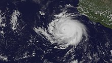 June 12 -- Cristina becomes the earliest second major hurricane of any Pacific hurricane season Cristina Jun 12 2014 1745Z EVL.jpg