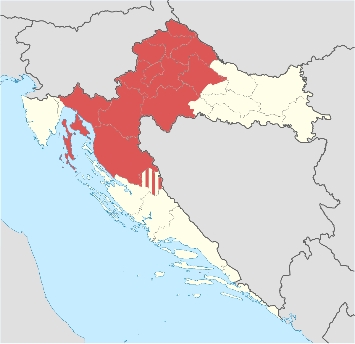 podravina karta Croatia proper   Wikipedia podravina karta