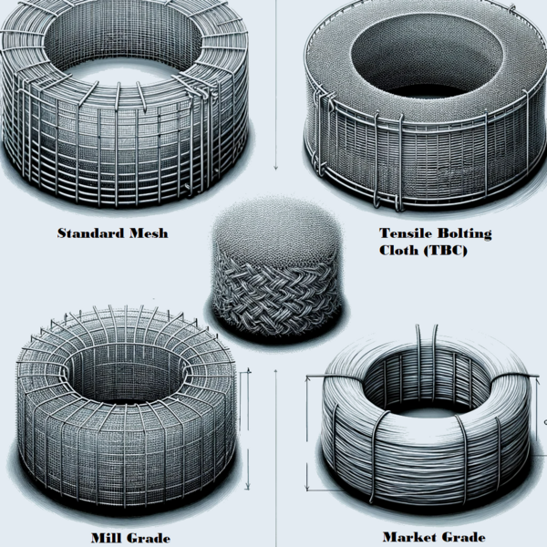 File:DALL·E 2023-12-17 15.06.07 - A detailed comparison of four types of commercial sieve meshes 1. Standard Mesh. 2. Tensile Bolting Cloth (TBC) 3. Mill Grade. 4. Market Grade.pd.2023-12-17.png