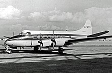 De Havilland Heron operated from Manchester Airport 1962–1970 as an executive transport, particularly between the factories in Lancashire and Scotland. The company name is on the lower fin.