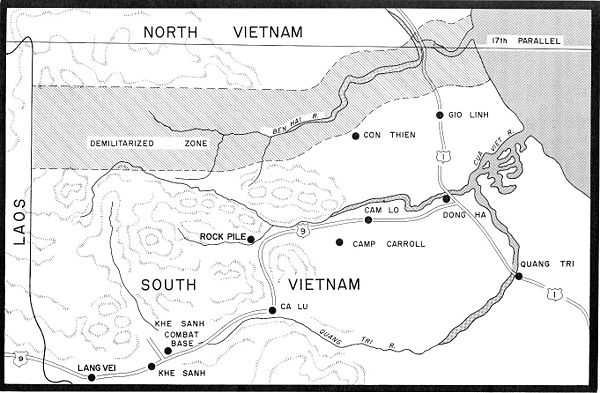 The Vietnamese Demilitarized Zone separating North and South Vietnam in 1969