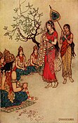 The Svayamvara ceremony of princess Damayanti by Warwick Goble, 1913