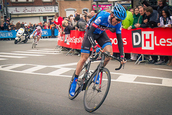 Martin riding to victory at the 2013 Liège–Bastogne–Liège