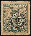 1920 6 fillér Overprint during the Roumanian occupation of DEBRECZIN.