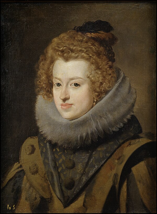 Portrait of Ferdinand's wife Maria Anna of Austria, by Diego Velázquez