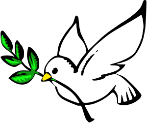Peace dove symbol.