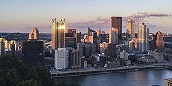 Downtown Pittsburgh seen from Mt. Washington (cropped)