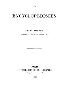 Ducros - Les Encyclopédistes.djvu