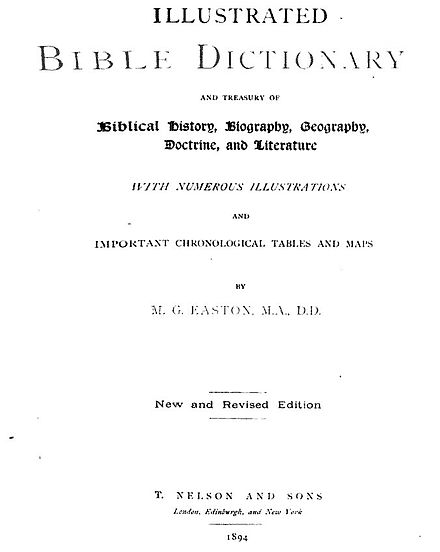 Easton's Bible Dictionary 1894