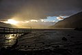 Zonsopgang boven het meer gezien vanaf Echo Point