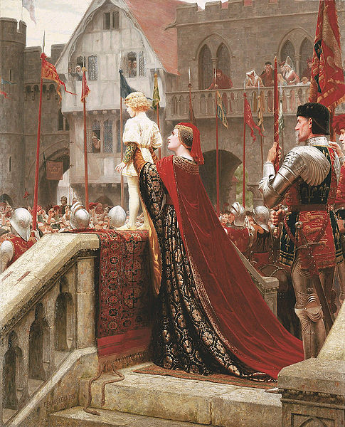 Fichier:Edmund Blair Leighton - A little prince likely in time to bless a royal throne.jpg