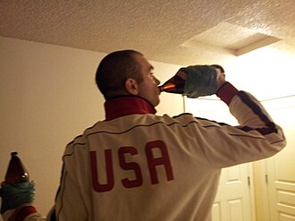 A player with two bottles duct-taped to his hands Edward 40 Hands.jpg