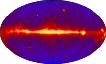 Räumliche Verteilung der kosmischen Gammastrahlung mit Energien über 100 MeV
