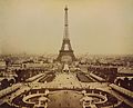 Eiffel Tower and Champ de Mars seen from Trocadéro Palace, Paris Exposition, 1889.jpg