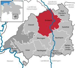 Kaart van Einbeck