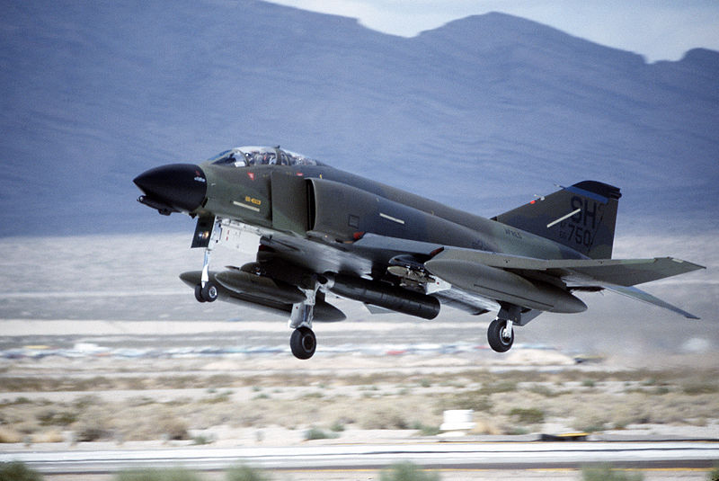 File:F-4D 301st TFW landing at Nellis AFB 1985.JPEG