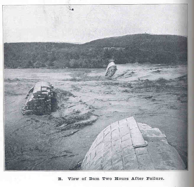 File:FMIB 33228 Austin Dam; View of Dam Two Hours After Failure.jpeg