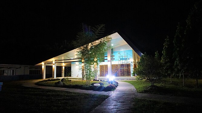 Father Saturnino Urios University Student Center at night
