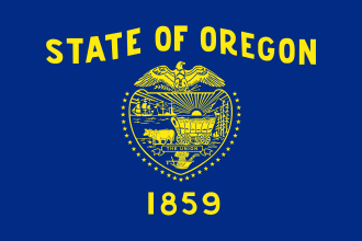 Flag of Oregon (obverse) Flag of Oregon.svg