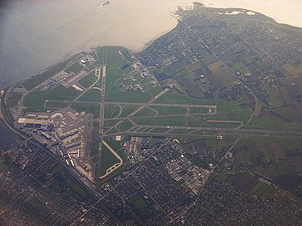 The airport seen from above