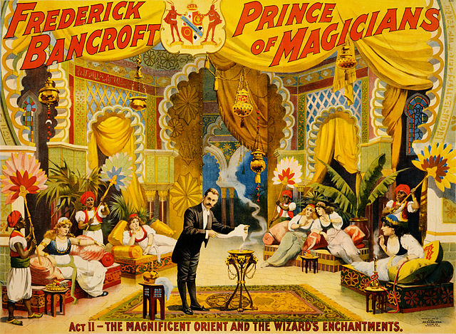 https://upload.wikimedia.org/wikipedia/commons/thumb/b/b9/Frederick_Bancroft%2C_prince_of_magicians%2C_the_wizard%27s_enchantments%2C_performing_arts_poster%2C_1895.jpg/640px-Frederick_Bancroft%2C_prince_of_magicians%2C_the_wizard%27s_enchantments%2C_performing_arts_poster%2C_1895.jpg