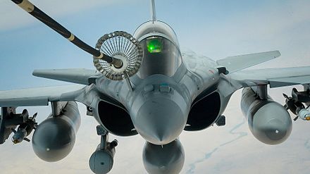 A Rafale during aerial refueling
