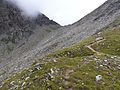 Blick zum Pass beim Aufstieg von Westen