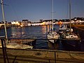 Galway River Corrib (Riverside) Quay near Spanish arch captured on a winter evening.