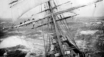 Ship Garthsnaid at sea, c. 1920