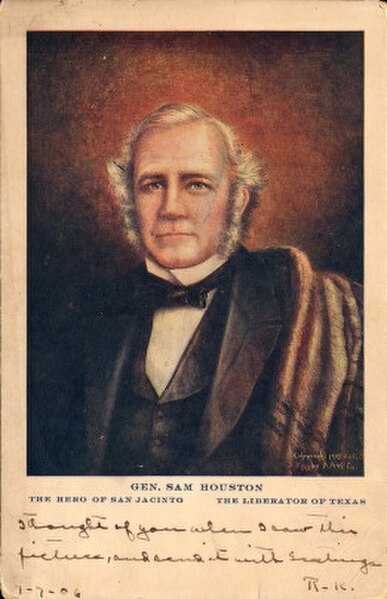 General Sam Houston (postcard, c. 1905)