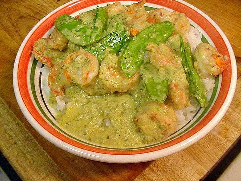 File:Green thai chili cooking food shrimp.jpg