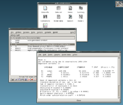 gretl, an example of an open source statistical package Gretl screenshot.png