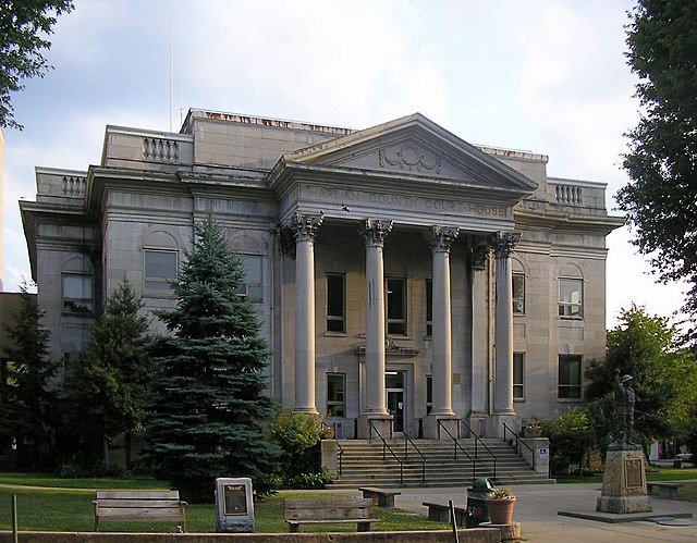 The fifth and present courthouse of Harlan, Kentucky, built from 1918 to 1922