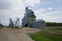 The grain elevator in Harlow