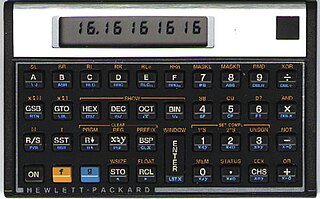 HP-16C Programmable calculator produce by Hewlett-Packard