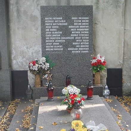 Gottwald's grave in Prague's Olšany Cemetery