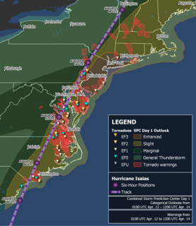 <span class="mw-page-title-main">Hurricane Isaias tornado outbreak</span>