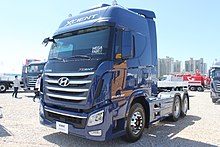 The Hyundai Xcient 6x2 truck