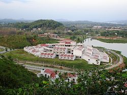 Indian Institute of Technology in North Guwahati IIT Guwahati guesthouse as viewed from hill top.jpg