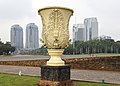 * Nomination Jakarta, Indonesia: One of the huge vases with traditional motifs, which are flanking Monas, the National Monument. --Cccefalon 05:40, 30 June 2015 (UTC) * Promotion Under tight cut, but good quality.--Famberhorst 05:44, 30 June 2015 (UTC)