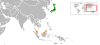 Location map for Japan and Malaysia.