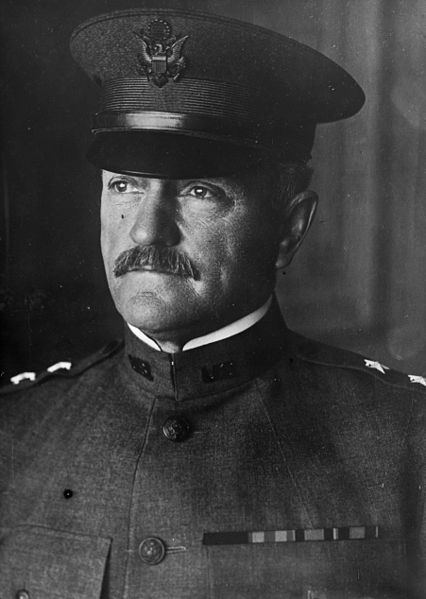 Image: John Pershing, Bain bw photo as major general, 1917