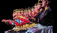 Ratoh Duek dance performance from Aceh KFT (Indonesia) performing in Jaca, Espana 02.jpg