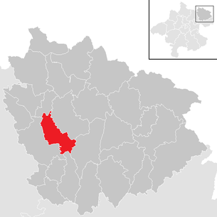 Lage der Gemeinde Kefermarkt im Bezirk Freistadt (anklickbare Karte)