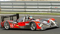 The No. 15 Kolles at the 2010 24 Hours of Le Mans. Kolles's Audi R10 TDI Driven by Christian Bakkerud, Oliver Jarvis and Christijan Albers.jpg